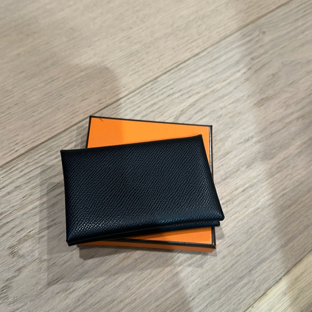 Hermes Calvi leather wallet